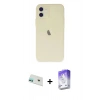 MARSİLYAN™- iPhone 12 Kılıf Atlas Minimal Prime - Siyah Bilvis 5in1 3D Magic Cam Ekran Koruyucu + Rainbow Kamera Lens Koruma Cam - YL