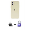 MARSİLYAN™- iPhone 12 Kılıf Atlas Minimal Prime - Siyah Bilvis 5in1 5D Magic Hayalet Cam Ekran Koruyucu + Kamera Lens Koruma Cam - SF