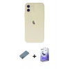 MARSİLYAN™- iPhone 12 Kılıf Atlas Minimal Prime - Siyah Bilvis 5in1 5D Magic Hayalet Cam Ekran Koruyucu + Metal Kamera Lens Koruma Cam - AKYL