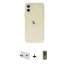 MARSİLYAN™- iPhone 12 Kılıf Atlas Minimal Prime - Siyah Joko Magic 5D Hayalet Cam + Mor Rainbow Kamera Lens Koruma Cam