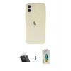 MARSİLYAN™- iPhone 12 Kılıf Atlas Minimal Prime - Siyah Polymer Nano Ekran Koruyucu + Kamera Lens Koruma Cam - SF