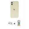 MARSİLYAN™- iPhone 12 Kılıf Atlas Minimal Prime - Siyah Polymer Nano Ekran Koruyucu + Rainbow Kamera Lens Koruma Cam - MR