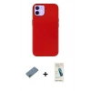 MARSİLYAN™- iPhone 12 Kılıf Çekirdek Çizgi - Şeffaf Pasifik Cam Ekran Koruyucu + Shine Kamera Lens Koruma Cam - GI