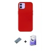 MARSİLYAN™- iPhone 12 Kılıf Çekirdek Çizgi - Siyah Bilvis 5in1 5D Magic Hayalet Cam Ekran Koruyucu + Shine Kamera Lens Koruma Cam - GI