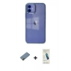 MARSİLYAN™- iPhone 12 Kılıf Doruk Doku Prime - Şeffaf Pasifik Cam Ekran Koruyucu + Shine Kamera Lens Koruma Cam - GD