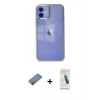 MARSİLYAN™- iPhone 12 Kılıf Doruk Doku Prime - Şeffaf Pasifik Cam Ekran Koruyucu + Shine Kamera Lens Koruma Cam - GD