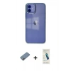 MARSİLYAN™- iPhone 12 Kılıf Doruk Doku Prime - Şeffaf Pasifik Cam Ekran Koruyucu + Shine Kamera Lens Koruma Cam - PE
