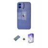 MARSİLYAN™- iPhone 12 Kılıf Doruk Doku Prime - Siyah Bilvis 5in1 3D Magic Cam Ekran Koruyucu + Shine Kamera Lens Koruma Cam - GI