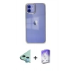 MARSİLYAN™- iPhone 12 Kılıf Doruk Doku Prime - Siyah Bilvis 5in1 3D Magic Cam Ekran Koruyucu + Raze Metal Kamera Lens - MI