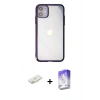 MARSİLYAN™- iPhone 12 Kılıf Doruk Doku Prime - Siyah Bilvis 5in1 3D Magic Cam Ekran Koruyucu + Renkli Kamera Lens Koruma Cam - SI