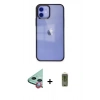 MARSİLYAN™- iPhone 12 Kılıf Doruk Doku Prime - Siyah Joko Magic 5D Hayalet Cam + Raze Metal Kamera Lens - KI