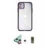 MARSİLYAN™- iPhone 12 Kılıf Doruk Doku Prime - Siyah Joko Magic 5D Hayalet Cam + Raze Metal Kamera Lens - KI