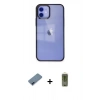 MARSİLYAN™- iPhone 12 Kılıf Doruk Doku Prime - Siyah Joko Magic 5D Hayalet Cam + Metal Kamera Lens Koruma Cam - MI