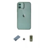 MARSİLYAN™- iPhone 12 Kılıf Doruk Doku Prime - Siyah Joko Magic 5D Hayalet Cam + Metal Kamera Lens Koruma Cam - MI
