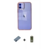 MARSİLYAN™- iPhone 12 Kılıf Doruk Doku Prime - Siyah Joko Magic 5D Hayalet Cam + Metal Kamera Lens Koruma Cam - MI