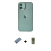 MARSİLYAN™- iPhone 12 Kılıf Doruk Doku Prime - Siyah Joko Magic 5D Hayalet Cam + Shine Kamera Lens Koruma Cam - MI