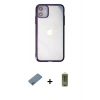 MARSİLYAN™- iPhone 12 Kılıf Doruk Doku Prime - Siyah Joko Magic 5D Hayalet Cam + Shine Kamera Lens Koruma Cam - MI