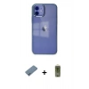 MARSİLYAN™- iPhone 12 Kılıf Doruk Doku Prime - Siyah Joko Magic 5D Hayalet Cam + Shine Kamera Lens Koruma Cam - MI