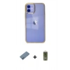 MARSİLYAN™- iPhone 12 Kılıf Doruk Doku Prime - Siyah Joko Magic 5D Hayalet Cam + Shine Kamera Lens Koruma Cam - MI