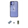MARSİLYAN™- iPhone 12 Kılıf Doruk Doku Prime - Siyah Joko Magic 5D Hayalet Cam + Shine Kamera Lens Koruma Cam - MI