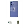 MARSİLYAN™- iPhone 12 Kılıf Doruk Doku Prime - Siyah Joko Magic 5D Hayalet Cam + Rainbow Kamera Lens Koruma Cam - YL