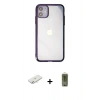 MARSİLYAN™- iPhone 12 Kılıf Doruk Doku Prime - Siyah Joko Magic 5D Hayalet Cam + Renkli Kamera Lens Koruma Cam - SI