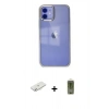 MARSİLYAN™- iPhone 12 Kılıf Doruk Doku Prime - Siyah Joko Magic 5D Hayalet Cam + Renkli Kamera Lens Koruma Cam - SI