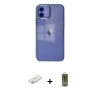 MARSİLYAN™- iPhone 12 Kılıf Doruk Doku Prime - Siyah Joko Magic 5D Hayalet Cam + Renkli Kamera Lens Koruma Cam - SI