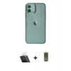 MARSİLYAN™- iPhone 12 Kılıf Doruk Doku Prime - Siyah Joko Magic 5D Hayalet Cam + Kamera Lens Koruma Cam - SF