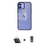 MARSİLYAN™- iPhone 12 Kılıf Doruk Doku Prime - Siyah Joko Magic 5D Hayalet Cam + Kamera Lens Koruma Cam - SF