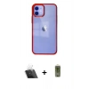 MARSİLYAN™- iPhone 12 Kılıf Doruk Doku Prime - Siyah Joko Magic 5D Hayalet Cam + Kamera Lens Koruma Cam - SF