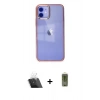 MARSİLYAN™- iPhone 12 Kılıf Doruk Doku Prime - Siyah Joko Magic 5D Hayalet Cam + Kamera Lens Koruma Cam - SF