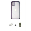 MARSİLYAN™- iPhone 12 Kılıf Doruk Doku Prime - Siyah Joko Magic 5D Hayalet Cam + Renkli Kamera Lens Koruma Cam - YL
