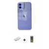 MARSİLYAN™- iPhone 12 Kılıf Doruk Doku Prime - Siyah Joko Magic 5D Hayalet Cam + Renkli Kamera Lens Koruma Cam - YL