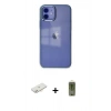MARSİLYAN™- iPhone 12 Kılıf Doruk Doku Prime - Siyah Joko Magic 5D Hayalet Cam + Renkli Kamera Lens Koruma Cam - YL