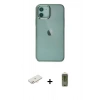 MARSİLYAN™- iPhone 12 Kılıf Doruk Doku Prime - Siyah Joko Magic 5D Hayalet Cam + Renkli Kamera Lens Koruma Cam - YL