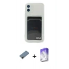 MARSİLYAN™- iPhone 12 Kılıf Doruk Klasik Koleksiyonu - Siyah Bilvis 5in1 3D Magic Cam Ekran Koruyucu + Shine Kamera Lens Koruma Cam - GD
