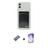 MARSİLYAN™- iPhone 12 Kılıf Doruk Klasik Koleksiyonu - Siyah Bilvis 5in1 3D Magic Cam Ekran Koruyucu + Metal Kamera Lens Koruma Cam - KI