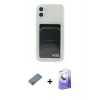 MARSİLYAN™- iPhone 12 Kılıf Doruk Klasik Koleksiyonu - Siyah Bilvis 5in1 5D Magic Hayalet Cam Ekran Koruyucu + Shine Kamera Lens Koruma Cam - MI