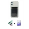 MARSİLYAN™- iPhone 12 Kılıf Doruk Klasik Koleksiyonu - Siyah Bilvis 5in1 5D Magic Hayalet Cam Ekran Koruyucu + Raze Metal Kamera Lens - KI