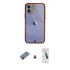 MARSİLYAN™- iPhone 12 Kılıf Eksen Minimal Koleksiyonu - Şeffaf Pasifik Cam Ekran Koruyucu + Metal Kamera Lens Koruma Cam - MI