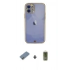 MARSİLYAN™- iPhone 12 Kılıf Eksen Minimal Koleksiyonu - Siyah Joko Magic 5D Hayalet Cam + Metal Kamera Lens Koruma Cam - GD