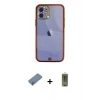 MARSİLYAN™- iPhone 12 Kılıf Eksen Minimal Koleksiyonu - Siyah Joko Magic 5D Hayalet Cam + Metal Kamera Lens Koruma Cam - GD