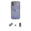 MARSİLYAN™- iPhone 12 Kılıf Eksen Minimal Koleksiyonu - Siyah Joko Magic 5D Hayalet Cam + Metal Kamera Lens Koruma Cam - GD