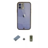 MARSİLYAN™- iPhone 12 Kılıf Eksen Minimal Koleksiyonu - Siyah Joko Magic 5D Hayalet Cam + Metal Kamera Lens Koruma Cam - GD