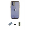 MARSİLYAN™- iPhone 12 Kılıf Eksen Minimal Koleksiyonu - Siyah Joko Magic 5D Hayalet Cam + Metal Kamera Lens Koruma Cam - KI
