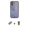 MARSİLYAN™- iPhone 12 Kılıf Eksen Minimal Koleksiyonu - Siyah Joko Magic 5D Hayalet Cam + Shine Kamera Lens Koruma Cam - GS