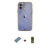 MARSİLYAN™- iPhone 12 Kılıf Eksen Minimal Koleksiyonu - Siyah Joko Magic 5D Hayalet Cam + Shine Kamera Lens Koruma Cam - GS