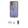 MARSİLYAN™- iPhone 12 Kılıf Eksen Minimal Koleksiyonu - Siyah Joko Magic 5D Hayalet Cam + Rainbow Kamera Lens Koruma Cam - YL