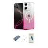 MARSİLYAN™- iPhone 12 Kılıf Eksen Minimal Özel Seri - Şeffaf Pasifik Cam Ekran Koruyucu + Metal Kamera Lens Koruma Cam - MI
